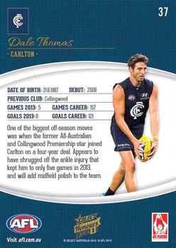 2014 Select AFL Honours Series 1 #37 Dale Thomas Back